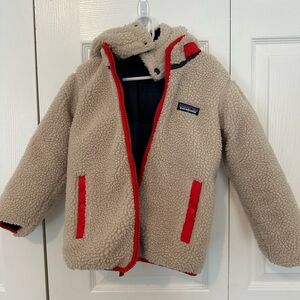 Patagonia Kids Fleece Jacket - Cream and Red